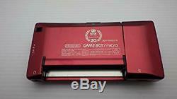 Nintendo Gameboy Micro Famicom Couleur Console 20e Anniversaire Super Mario Utilisé