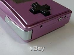 Nintendo Gameboy Micro Purple Couleur Console / Console, Manuel, Boîte / Travail Fine-g5