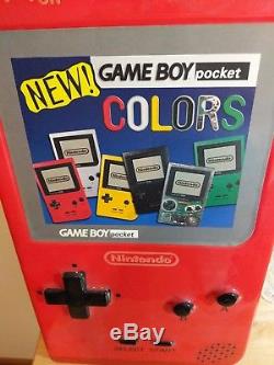 Nintendo Gameboy Pocket Couleurs Store Display Standee Promo Inscrivez-nintendo Vtg Nes