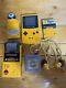 Nintendo Gameboy Pocket Printer Pikachu & Cable & Console & Camera Jaune Set Jp