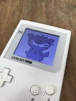 Nintendo Gameboy Pocket Réformé Game Boy Color Portable Blanc Backlit Ips