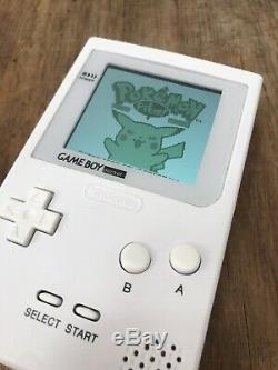 Nintendo Gameboy Pocket Réformé Game Boy Color Portable Blanc Backlit Ips