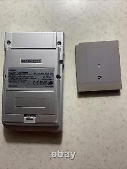 Nintendo Gameboy Pocket Silver Écran Couleur Rétroéclairé Personnalisé Modifié Avec Mario