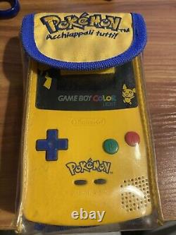 Nintendo IPS Game Boy Color Édition Pikachu Pokémon avec Pochette Vintage