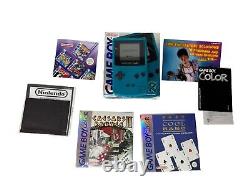 Nintendo Jeu Boy Couleur Blue Console Boxed Avec Jeux Boxed