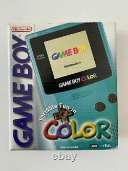 Nintendo Jeu Boy Couleur Gbc Console Teal Boxed