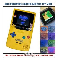 Nintendo Jeu Boy Couleur Gbc Système Rétroéclairage Rétro-éclairé Tft Pokemon