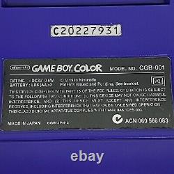 Nintendo Jeu Garçon Couleur Cgb-001 Raisin Violet Complet En Boîte Version Japonaise