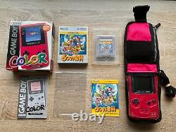 Nintendo Jeu Garçon Couleur Console Rouge Boxed Avec Super Mario Land 2 & Étui De Transport