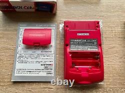 Nintendo Jeu Garçon Couleur Console Rouge Boxed Avec Super Mario Land 2 & Étui De Transport