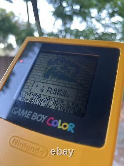 Nintendo Jeu Garçon Couleur Dandelion Jaune Cgb-001 Console À Main & 3 Jeux