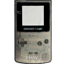 Nintendo Jeu Garçon Couleur Gbc Q5 Ips Rétro-éclairé Mod Kit Clear Black Shell Button