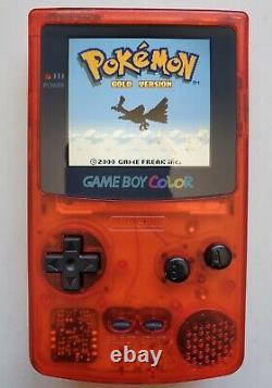 Nintendo Jeu Garçon Couleur Gbc Q5 XL Backlit Backlight Ips LCD Clair Rouge