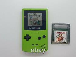 Nintendo Jeu Garçon Couleur Lime Kiwigreen Fully Working Gbc Avec 2 Jeux