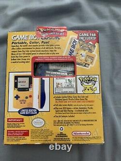 Nintendo Jeu Garçon Couleur Pokemon Edition Système Portatif Complet Dans La Boîte Jaune