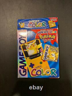 Nintendo Jeu Garçon Couleur Pokemon Pikachu Console À Main Jaune Complete Dans La Boîte