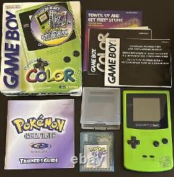 Nintendo Kiwi Game Boy Color Pokemon Crystal Édition Limitée Bundle - Nouvelle Batterie