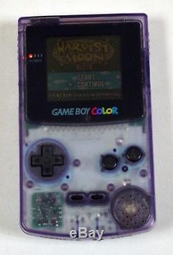 Nintendo Transparent Gameboy Couleur Console & 9 Jeux, Zelda, Wario Land 2, Mario