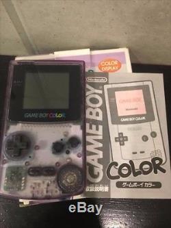 Nouveau Console Gameboy Color Clear Purple Japan Rare Collectors Article F / S