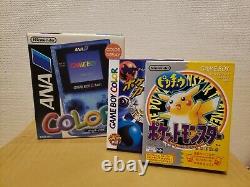 Nouveau Gameboy Color Ana Limited Edition Japon Grand Box + 2 Nouveaux Jeux Premium