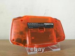 Nouveau Jeu Nintendo Boy Advance Gba Clear Orange System Custom Buttons Pads Lens