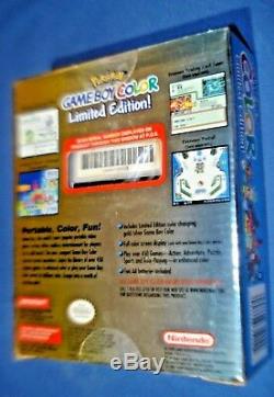 Nouveau Nintendo Game Boy Color Pokemon Center Édition Limitée Or Et Argent