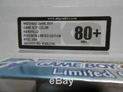 Nouveau Nintendo Game Boy Color Pokemon Édition Console Ntsc 2001 Ukg Graded 80 + Nm +
