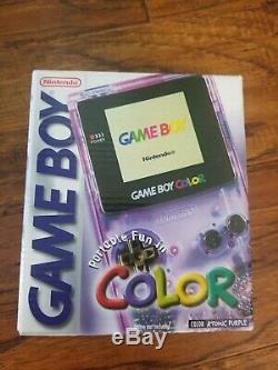 Nouveau Nintendo Scellé Game Boy Color Purple Atomique