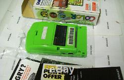 Nouvel Écran Nintendo Gameboy Color Kiwi Vert Complete In Box
