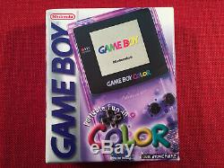 Open Box Non Utilisée Nintendo Game Boy Color Système Pourpre Poche Atomique
