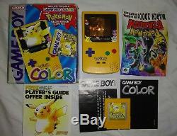 Ordinateur De Poche Pikachu Jaune Nintendo Game Boy Color Pokemon Jaune