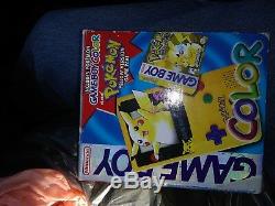 Ordinateur De Poche Pikachu Jaune Nintendo Game Boy Color Pokemon Jaune