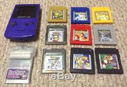 Pack De Couleur Nintendo Gameboy Avec Pokemon Rouge Jaune Bleu Or Argent + Gameshark