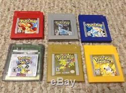 Pack De Couleur Nintendo Gameboy Avec Pokemon Rouge Jaune Bleu Or Argent + Gameshark