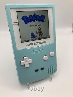 Pastel Blue Gameboy Couleur Funnyjouer Laminé Q5 2.0 Ips Console Gbc Game Boy