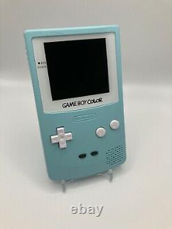 Pastel Blue Gameboy Couleur Funnyjouer Laminé Q5 2.0 Ips Console Gbc Game Boy