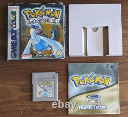 Pokémon ARGENT Jeu Nintendo Gameboy Color, boîte, AUTHENTIQUE et TESTÉ. SAUVEGARDES