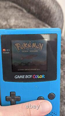 Pokémon ARGENT Jeu Nintendo Gameboy Color, boîte, AUTHENTIQUE et TESTÉ. SAUVEGARDES