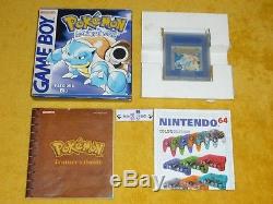 Pokemon Blu Completo Batteria Ok Jeu Nintendo Gameboy Advance Couleur Boy Gba