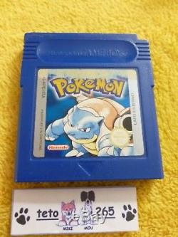 Pokemon Blu Completo Batteria Ok Jeu Nintendo Gameboy Advance Couleur Boy Gba