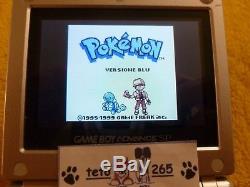 Pokemon Blu Completo Batteria Ok Jeu Nintendo Gameboy Advance Couleur Boy Gba