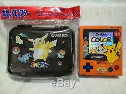 Pokemon Center Gameboy Color Game Boy Orange Limited Edition + Supplémentaire Nouveau Mint