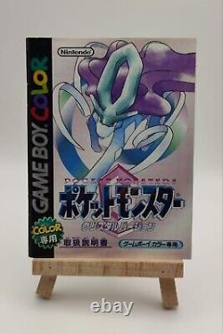 Pokemon Crystal Jeu Game Boy Colour Version Japonaise Complet Avec Manuel Boîte