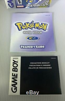 Pokemon Crystal Nintendo Gameboy Couleur Gbc Cib Complete In Box Nouveau Save Battery