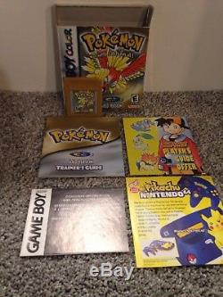 Pokemon Crystal, Or & Argent Nintendo Game Boy Couleur Avec Boîte Dans Nm Collectionneurs