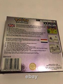 Pokemon Crystal Pour Gameboy Couleur Boxed, Batterie D'origine, Enregistrer Le Travail + Guide