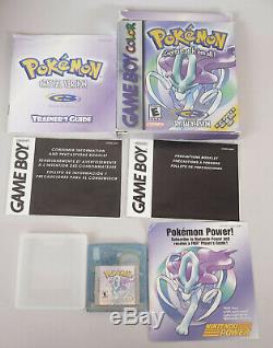 Pokemon Crystal Version Authentic Game Boy Couleur Complète