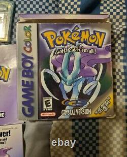 Pokemon Crystal Version Cib Complete Dans La Batterie Boxnew (game Boy Color, 2001)