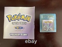 Pokemon Crystal Version (game Boy Color, 2001) Avec Manuel