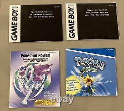 Pokemon Crystal Version (game Boy Color, 2001) Inserts En Boîte Authentiques